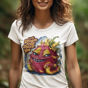 Camiseta Cartoon Dragon Fruta Beaming