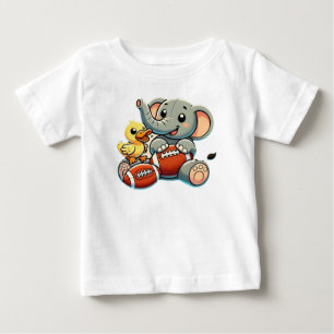 Camiseta Cartoon Elefante e Pato