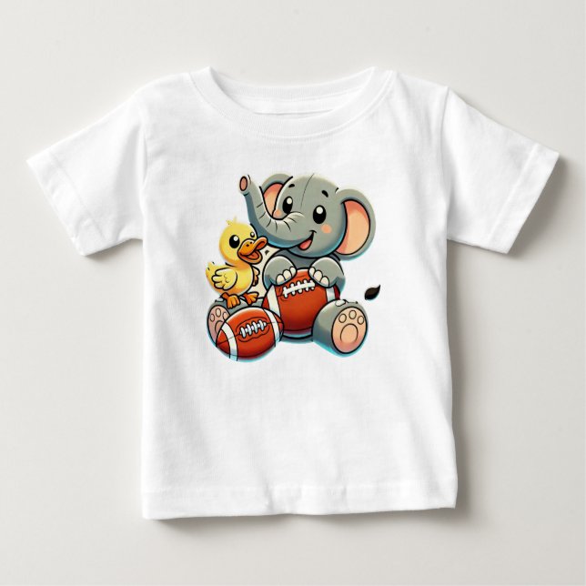 Camiseta Cartoon Elefante e Pato (Frente)