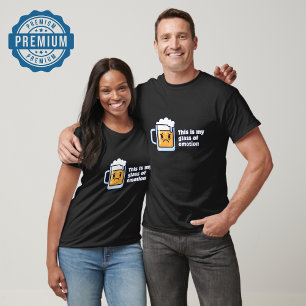Camiseta Cartoon Engraçado de Cerveja Mug - Vidro da Emoção