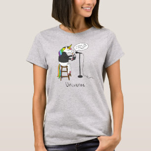 Camiseta Cartoon Engraçado de Poesia da Unicórica