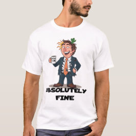 Camiseta Cartoon Engraçado do Office Worker - Tudo está bem