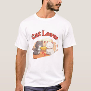 Camiseta Cartoon Engraçado Gato Lover Humor Trendy Design