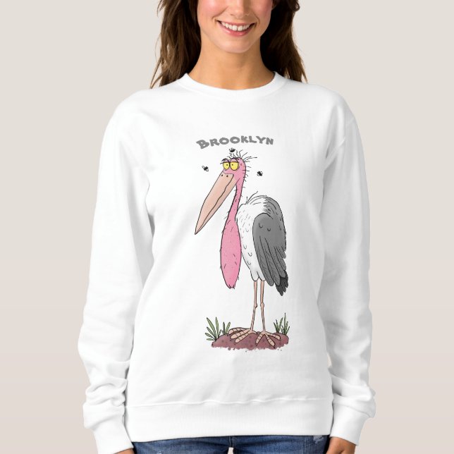 Camiseta Cartoon engraçado marabou (Frente)