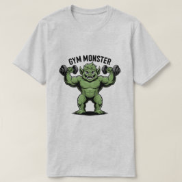 Camiseta Cartoon Engraçado Monstro do Levantamento dos Peso