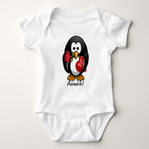 Camiseta Cartoon Engraçado Pinguim Dia de os namorados Boni