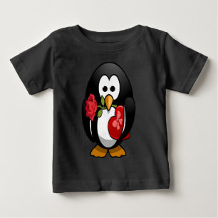 Camiseta Cartoon Engraçado Pinguim Dia de os namorados Boni