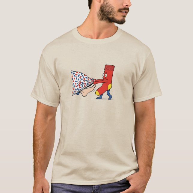 Camiseta Cartoon Engraçado | Presente de sono em tempo de d (Frente)