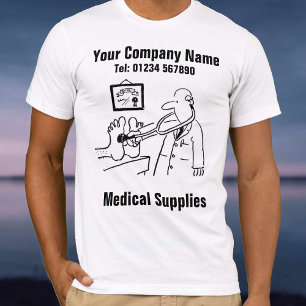 Camiseta Cartoon Equipamento Médico e Suprimentos Médicos