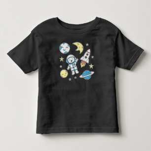 Camiseta Cartoon Espaço Aventura para Toddlers