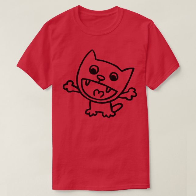 Camiseta Cartoon Feliz Kitten  (Frente do Design)