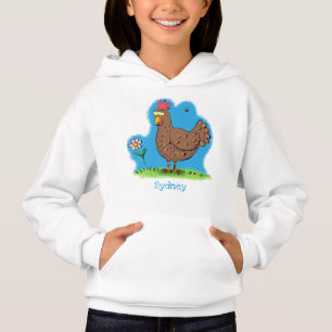 Camiseta Cartoon galinha rústico