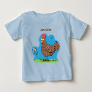 Camiseta Cartoon galinha rústico