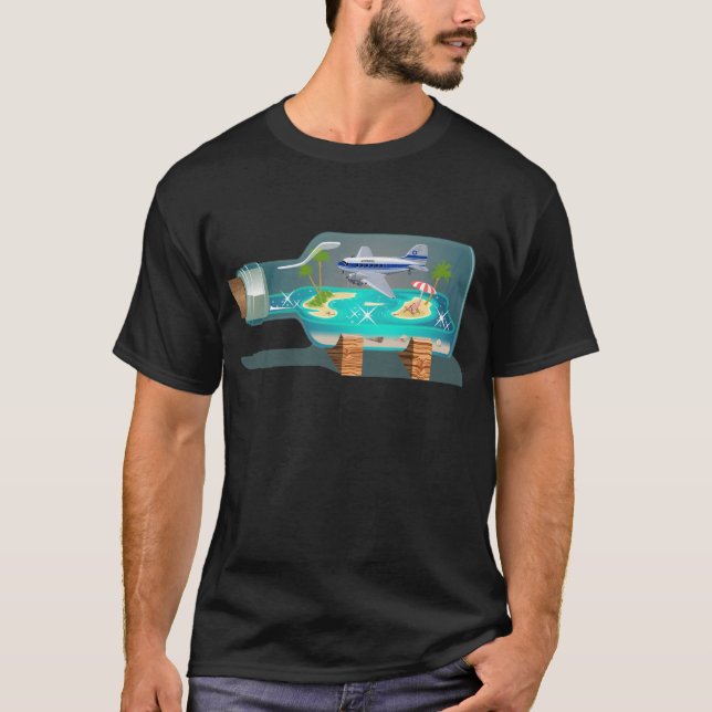 Camiseta Cartoon Garrafa de Souvenir (Frente)