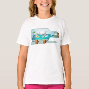 Camiseta Cartoon Garrafa de Souvenir