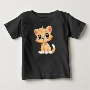 Camiseta Cartoon Gato Adorável
