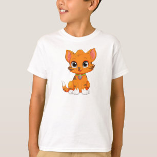 Camiseta Cartoon Gato Adorável