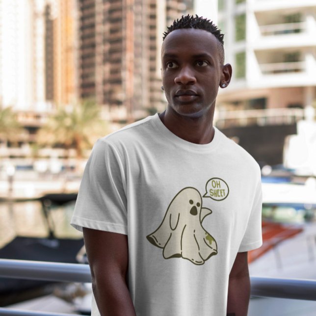 Camiseta Cartoon Ghost Funny Pun (Criador carregado)