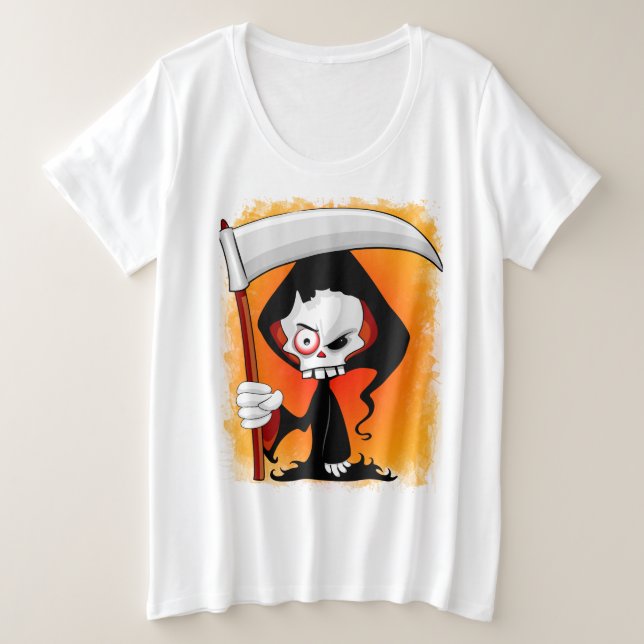 Camiseta Cartoon Grim Reaper (Frente do Design)