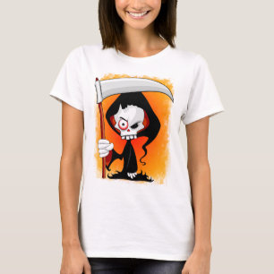 Camiseta Cartoon Grim Reaper Assustador