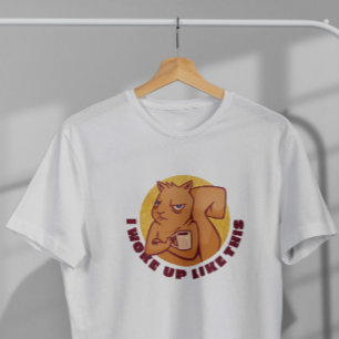 Camiseta Cartoon Grumpy Squirrel