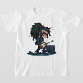 Camiseta Cartoon Grunge Punk Rock And Roll Guitar Amp Legal