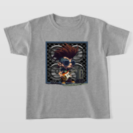 Camiseta Cartoon Grunge Punk Rock & Roll Guitar Auto-falant
