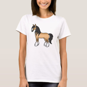 Camiseta Cartoon Gypsy Vanner Shire Horse