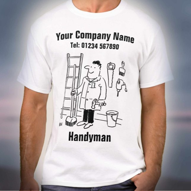 Camiseta Cartoon Handyman (Criador carregado)