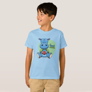 Camiseta Cartoon Hippo Crianças
