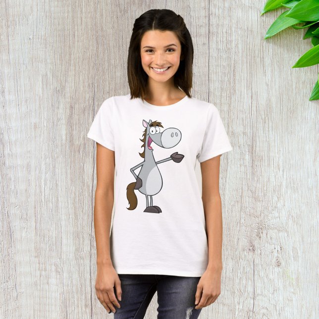 Camiseta Cartoon Horse (Criador carregado)