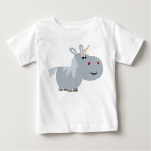 Camiseta Cartoon Incrutável Bonito Unicorn Baby T Shirt