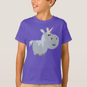 Camiseta Cartoon Incrutável Bonito Unicórnio Infantil T-S