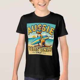 Camiseta Cartoon Kangaroo Surfing Graphic Tee for Beach Lov