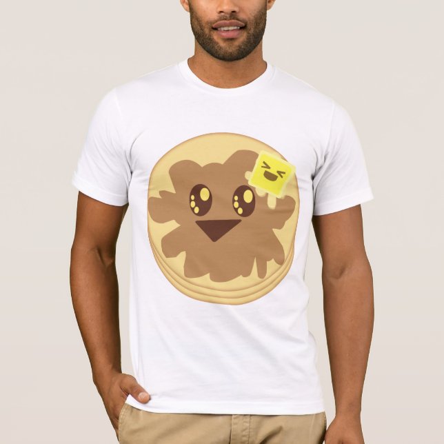 Camiseta Cartoon Kawaii Cute Pancakes (Frente)