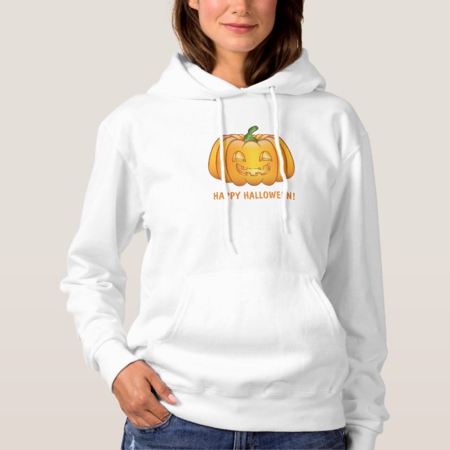 Camiseta Cartoon Laranja Pumpkin E Texto Feliz Do Dia Das B (Frente)