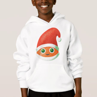 Camiseta Cartoon Laranja Santa Hat