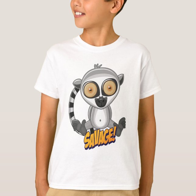 Camiseta Cartoon Lemur Cute Kawaii (Frente)