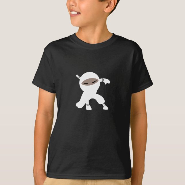 Camiseta Cartoon Little Ninja Warrior (Frente)