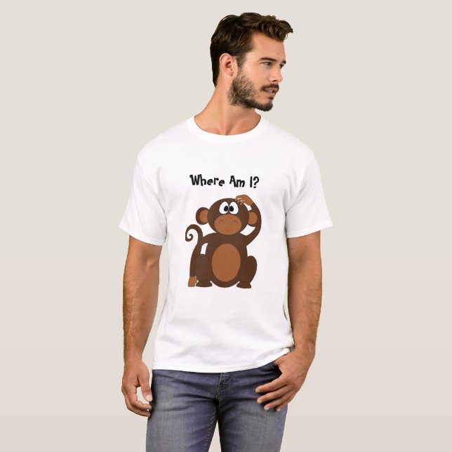 Camiseta Cartoon Macaco Engraçado (Frente Completa)