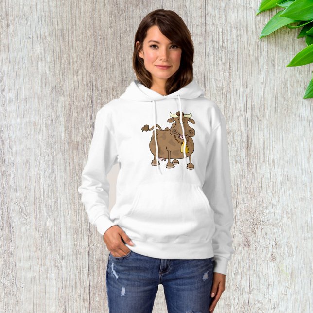 Camiseta Cartoon Marrom Vaca com Fazenda Celular (Criador carregado)