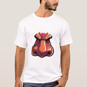 Camiseta Cartoon Negrito Expressão do Nariz - Rosto Engraça