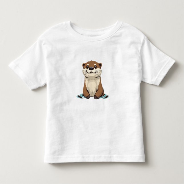 Camiseta Cartoon Otter Encantado (Frente)