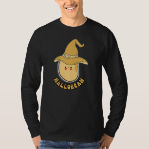 Camiseta Cartoon Ousado HalloBean com Chapéu de Bruxa de Tr
