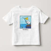 Cartoon pelicano de pesca engraçado