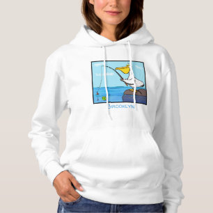 Camiseta Cartoon pelicano de pesca engraçado