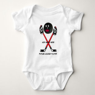 Camiseta Cartoon personalizado para bebês de hóquei