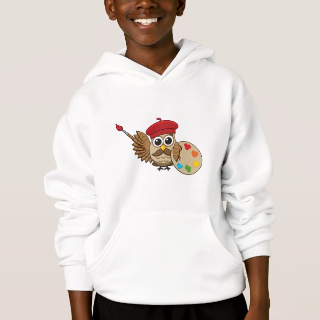 Camiseta Cartoon Pintor Coruja (Frente)