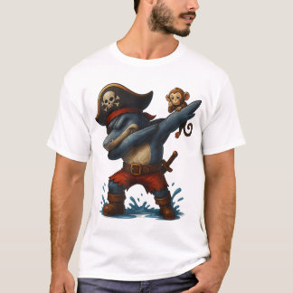 Camiseta Cartoon Pirate Shark Kids Costume