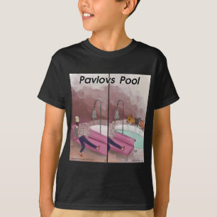 Camiseta Cartoon Piscina Engraçado de Pavlov